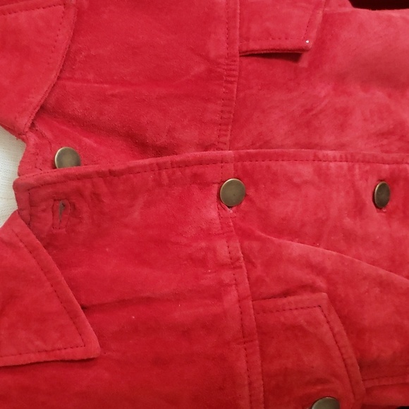 RAFAELLA SPRT Genuine Suede Trucker Jacket Western - Picture 2 of 9